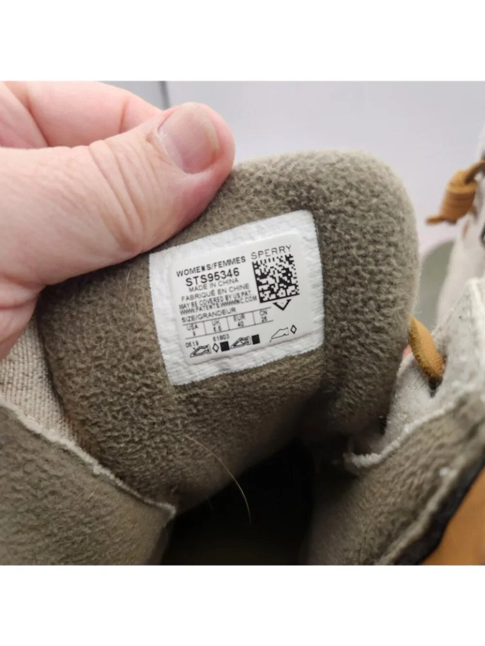 Sperry Topsider Saltwater Duck Boot Winter Shoe Rain Gray & Olive Green Side Zip